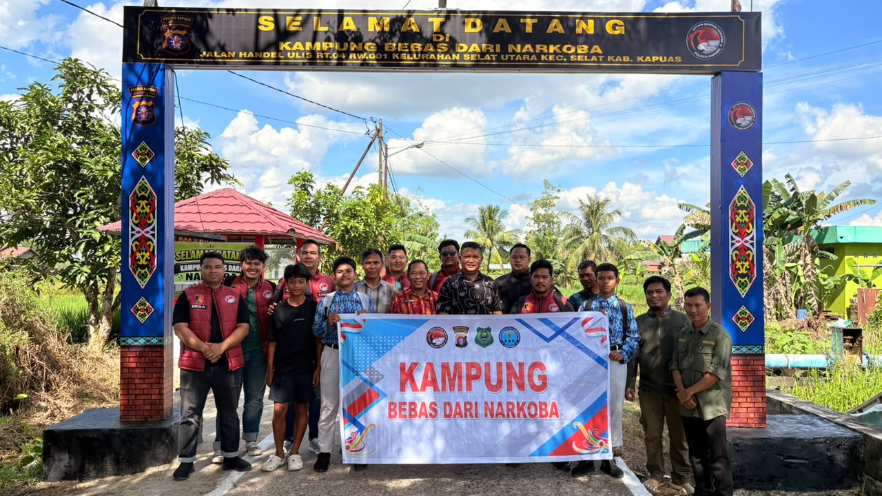 Polres Kapuas Tingkatkan Edukasi Lewat Kampung Bebas Dari Narkoba
